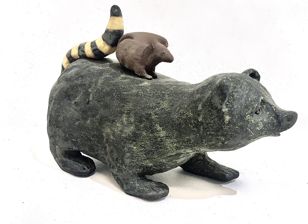 Racoon with Mouse